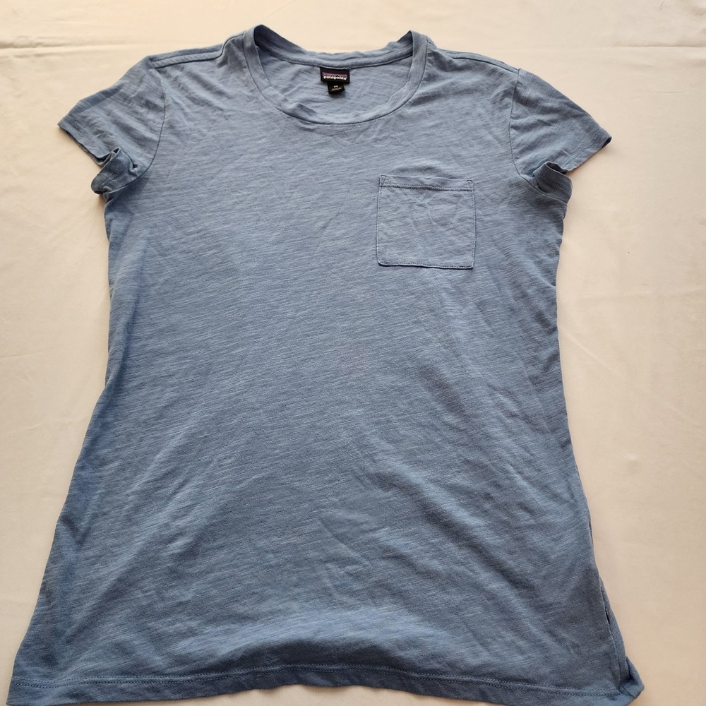 Womens Patagonia Baby Tee Size XS Blue Short Sleeve Crew Neck